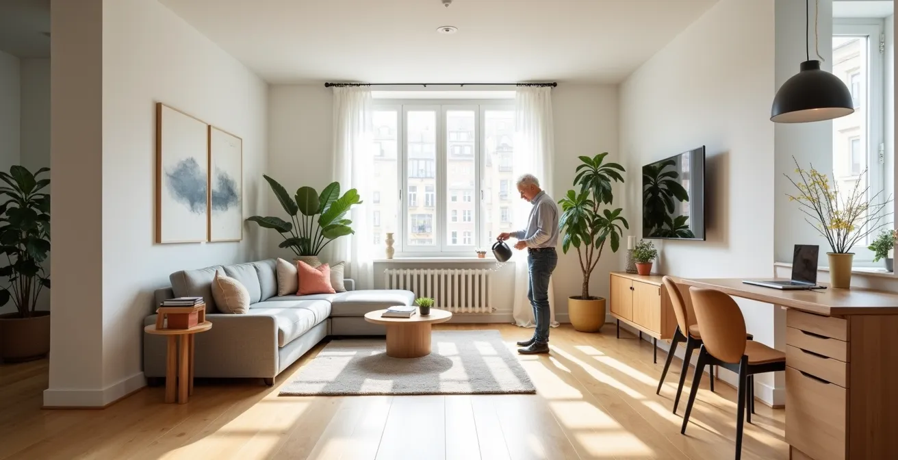 Lichte, opgeruimde seniorenwoning met slimme opbergoplossingen