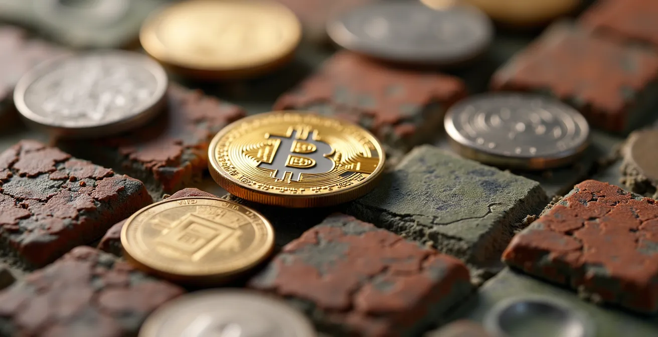 Close-up van verschillende investeringselementen voor vermogensdiversificatie