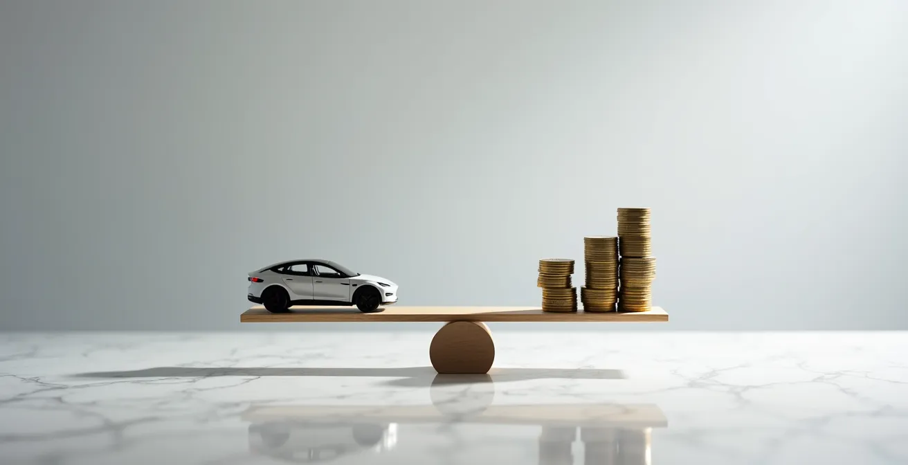 Visualisatie van TCO-componenten voor bedrijfswagen in België